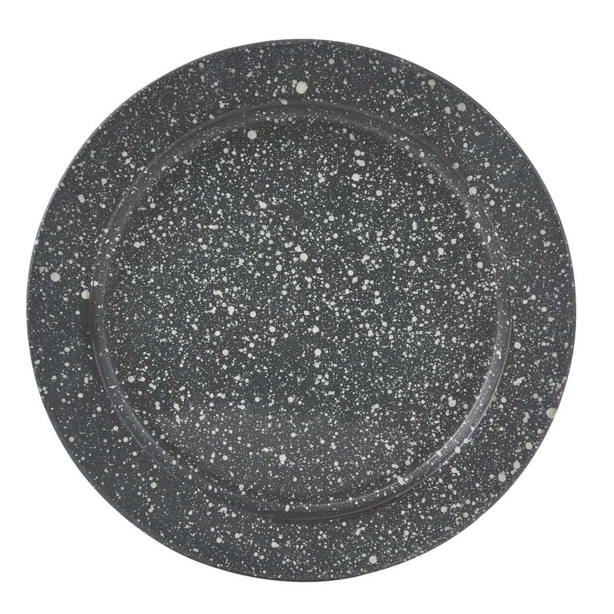 Granite Enamelware Dinner Plate Grey