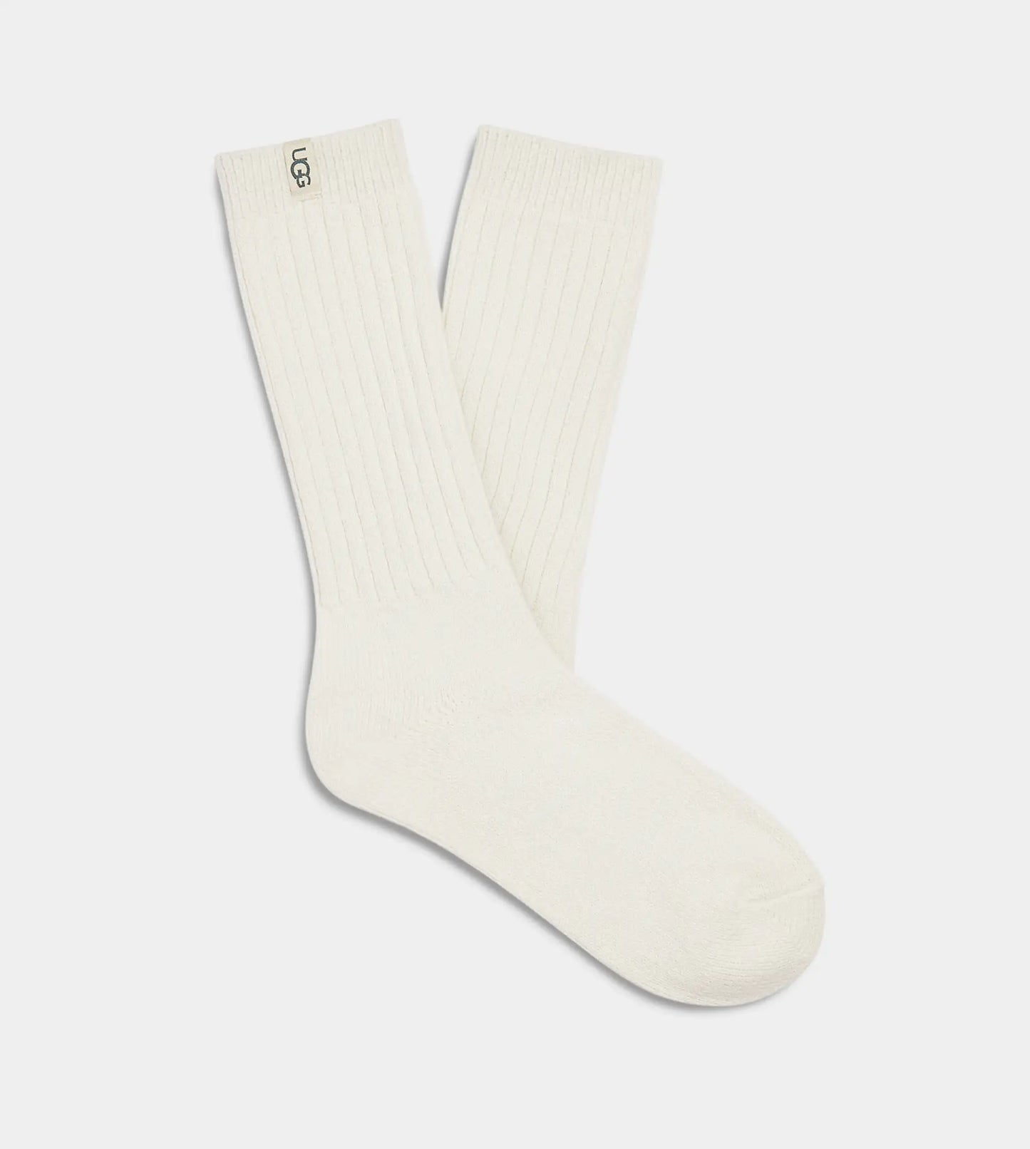UGG Rib Knit Slouchy Crew Sock White