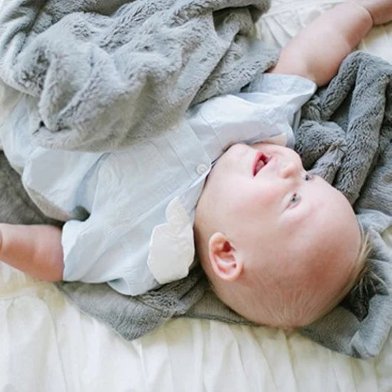 Saranoni Gray Lush Receiving Blanket