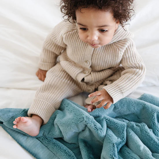 Saranoni Mineral Blue Lush Receiving Blanket