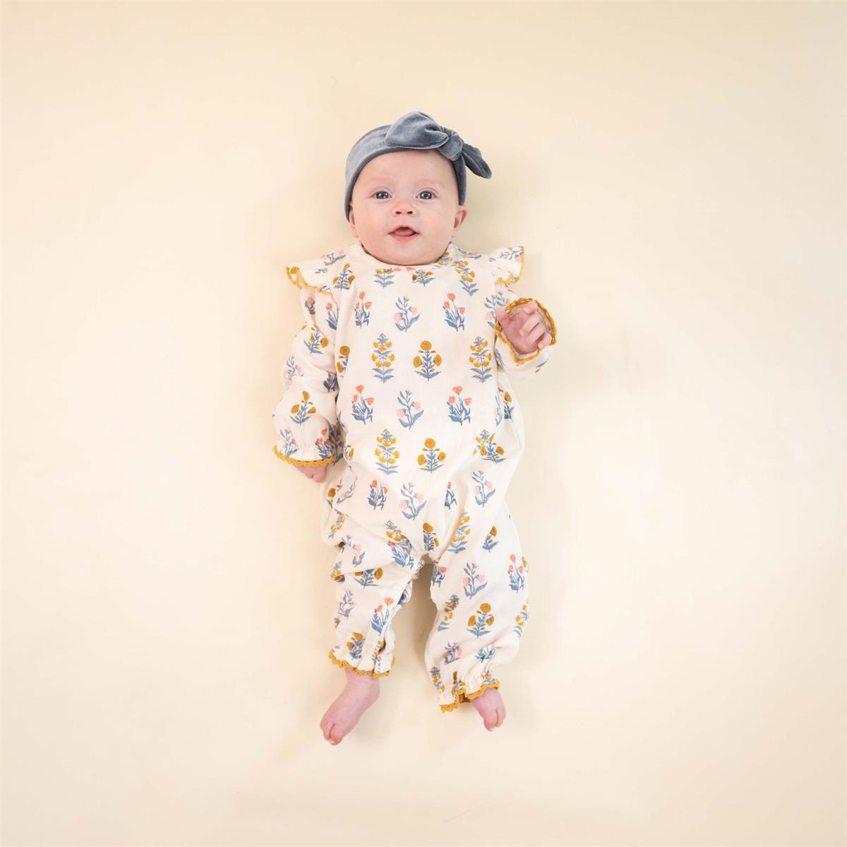 Autumn Marigold One-Piece & Headband Set