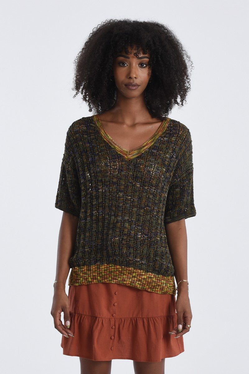 Molly Bracken Loose Stitch Knit Sweater