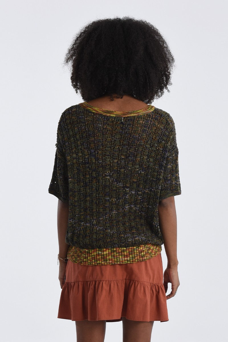 Molly Bracken Loose Stitch Knit Sweater