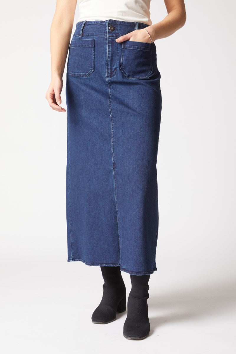 Habitat Stretch Denim Easy Straight Skirt