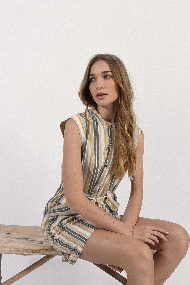 Molly Bracken Striped Mini Dress