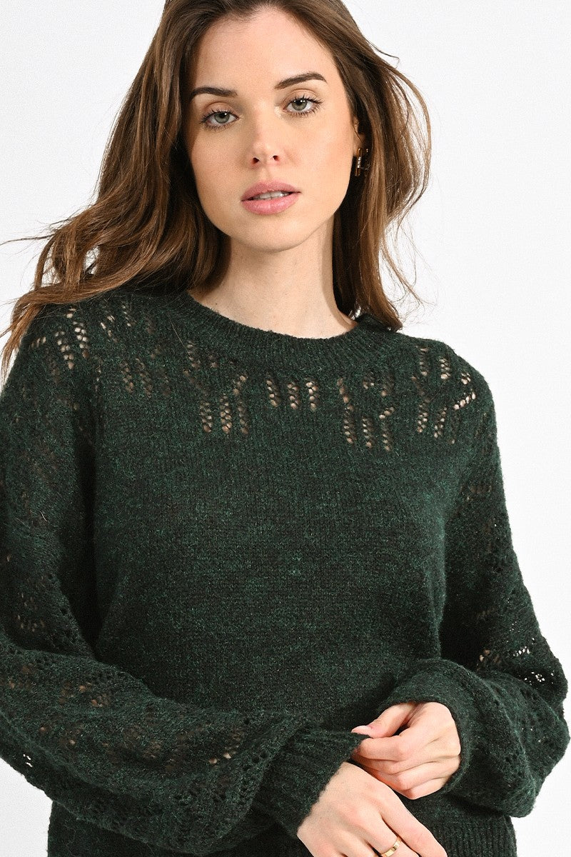 Molly Bracken Openwork Sweater