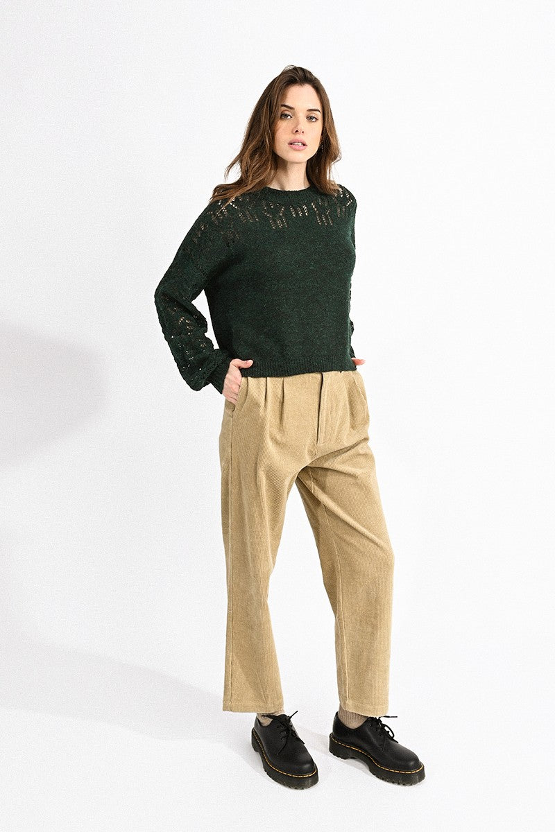 Molly Bracken Openwork Sweater