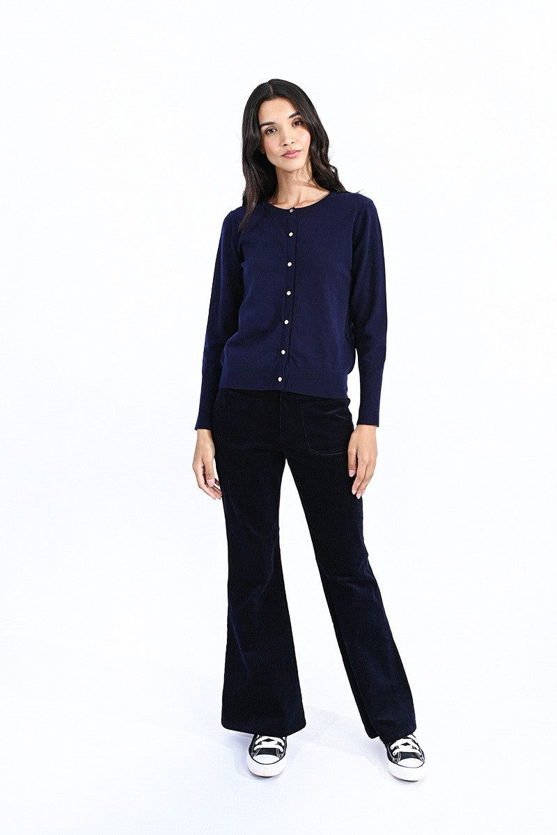 Molly Bracken Basic Crewneck Cardigan