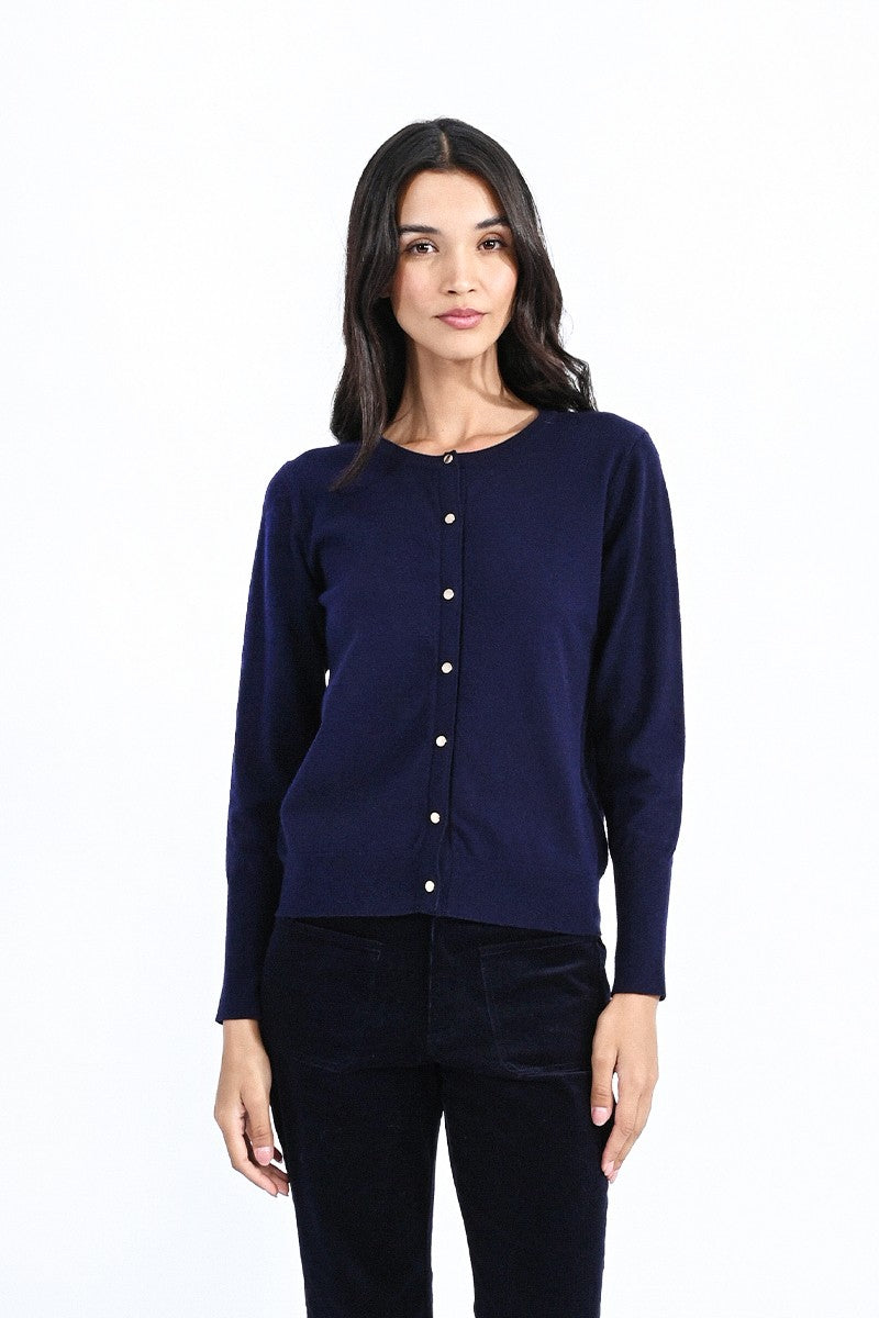 Molly Bracken Basic Crewneck Cardigan