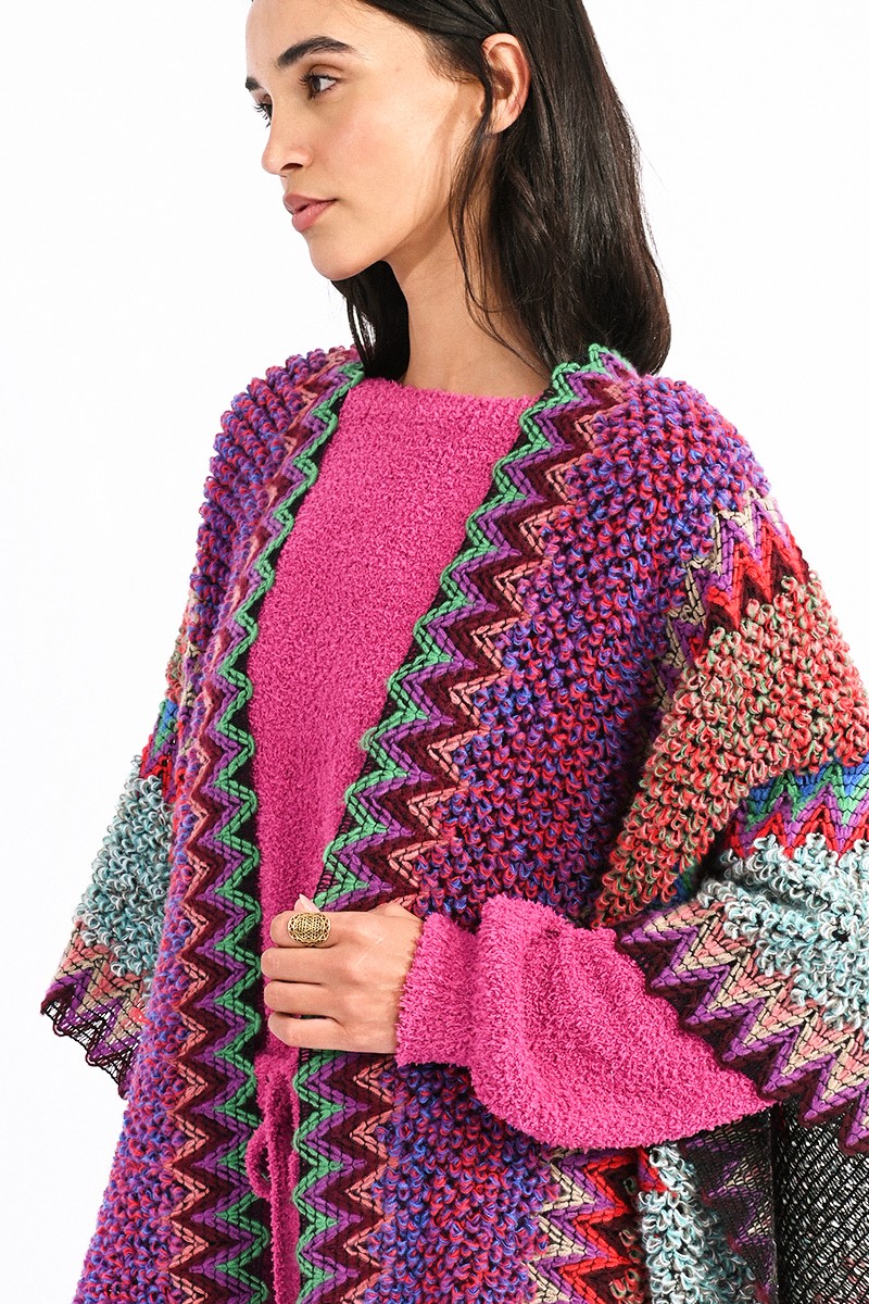 Molly Bracken Poncho With Pompoms