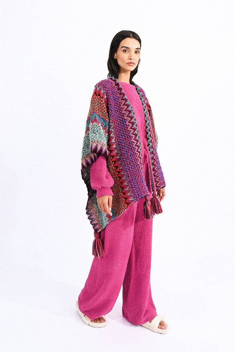 Molly Bracken Poncho With Pompoms