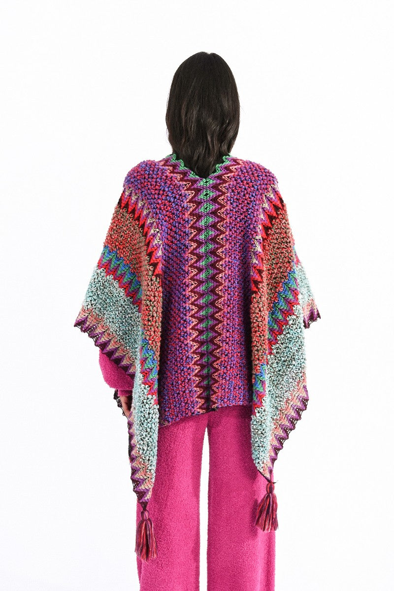 Molly Bracken Poncho With Pompoms
