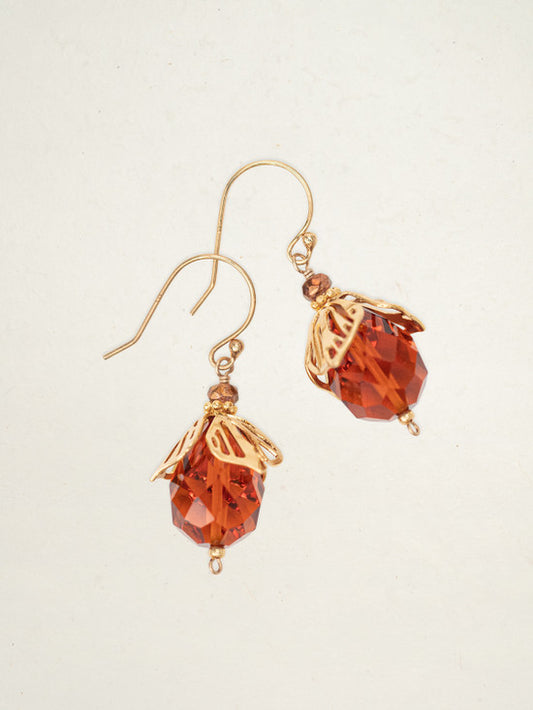 Holly Yashi Emelia Earrings Brilliant Amber