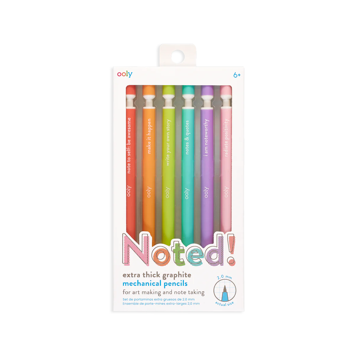 Noted! Graphite Mechanical Pencils - Set of 6
