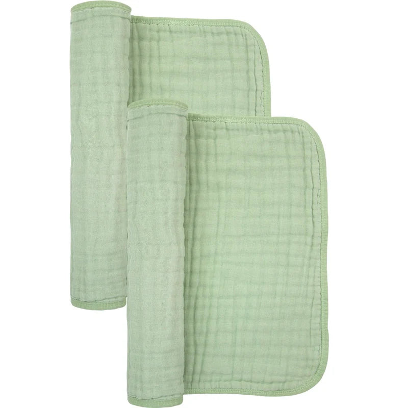 Lou Lou Cloud Muslin Burp Cloth 2 Pack Sage