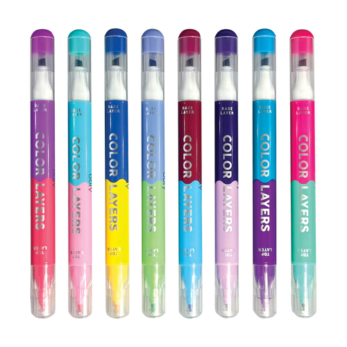 Color Layers Double Ended Layering Markers - Set of 8