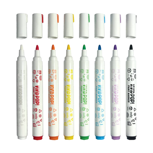 Vivid Pop! Water Based Paint Markers - Set of 8