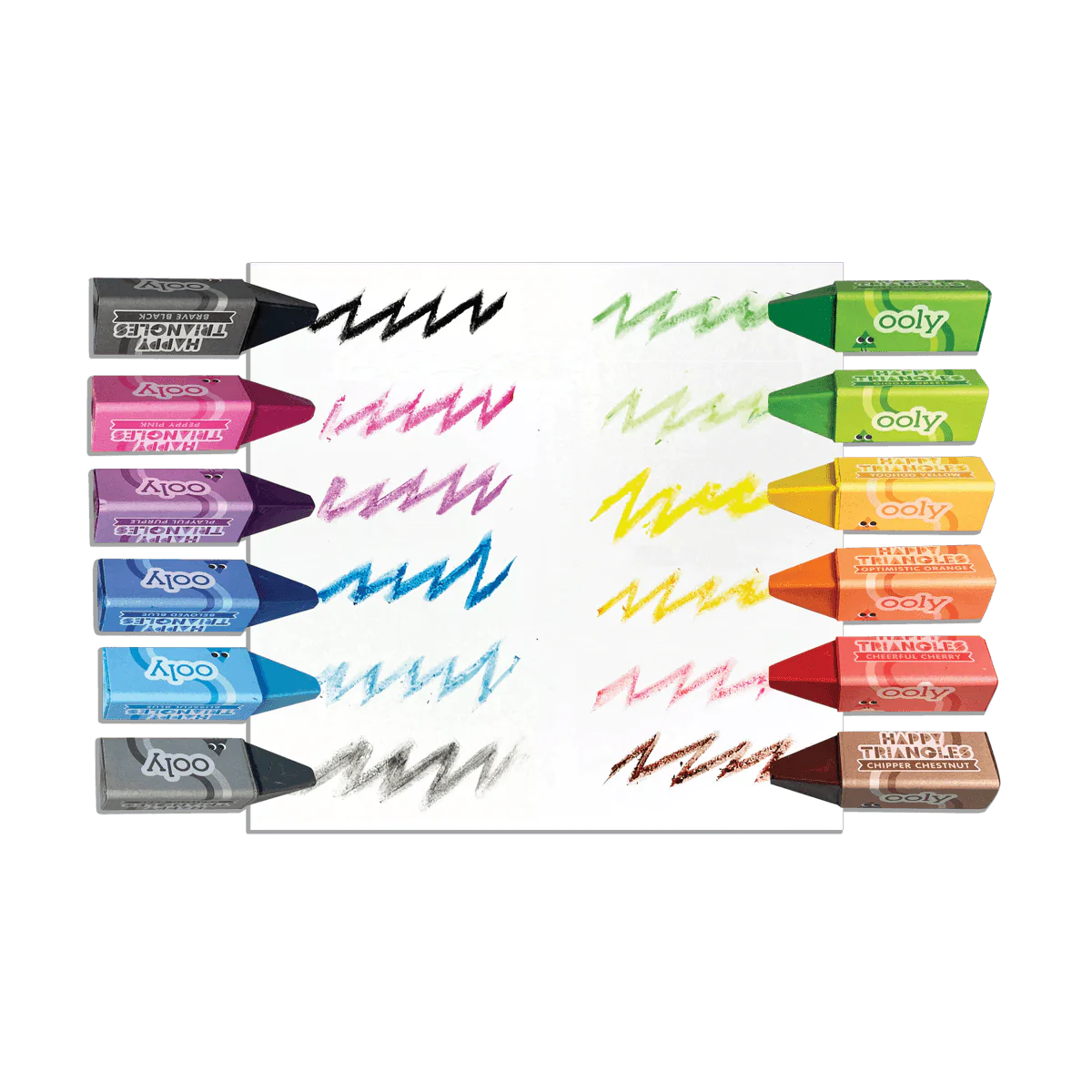 Happy Triangles Jumbo Crayons - Set of 12