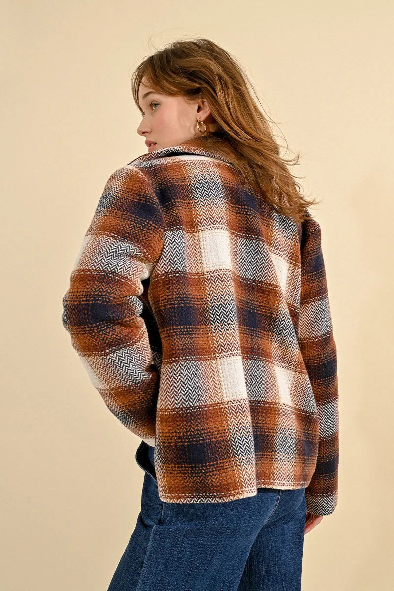Molly Bracken Short Checked Coat