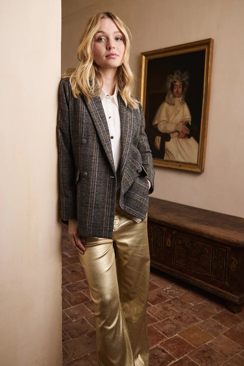 Molly Bracken Straight Check Blazer