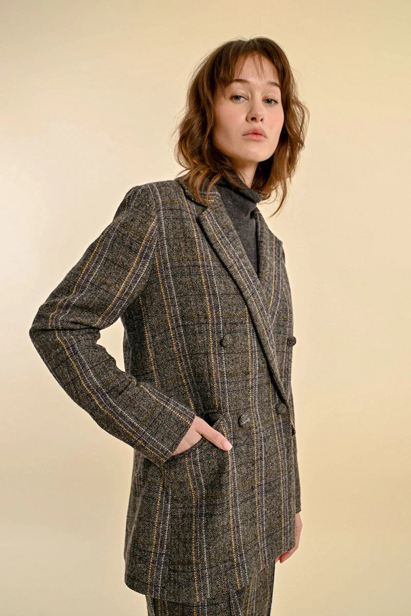 Molly Bracken Straight Check Blazer
