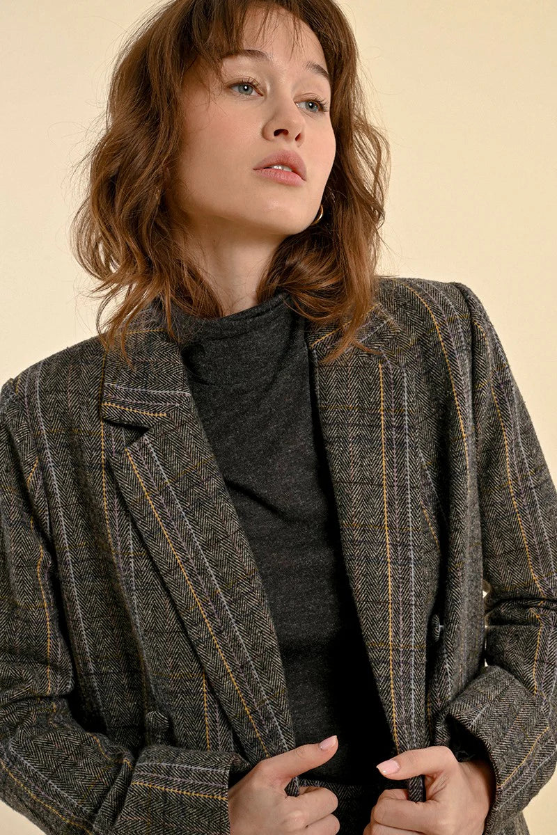 Molly Bracken Straight Check Blazer