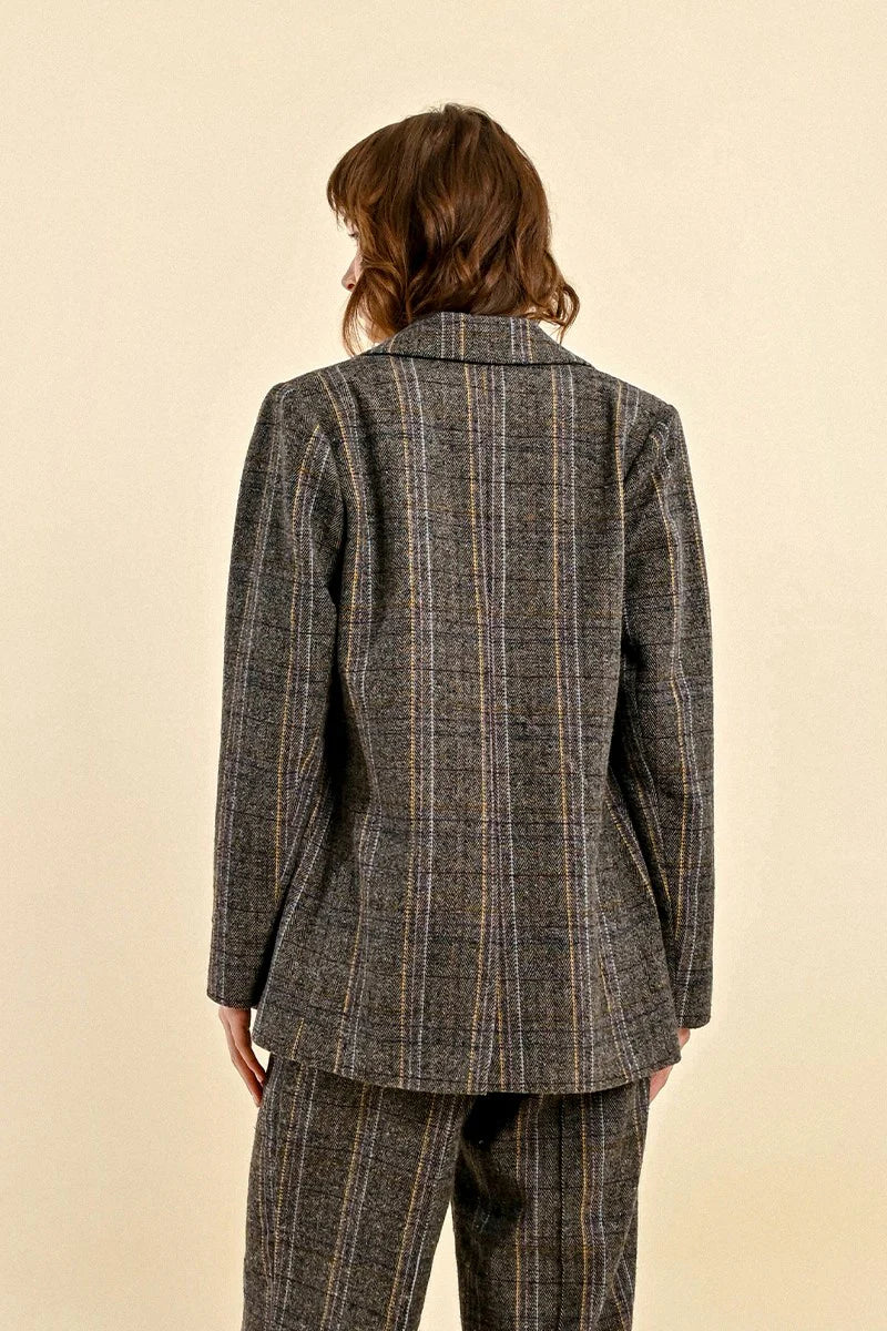 Molly Bracken Straight Check Blazer