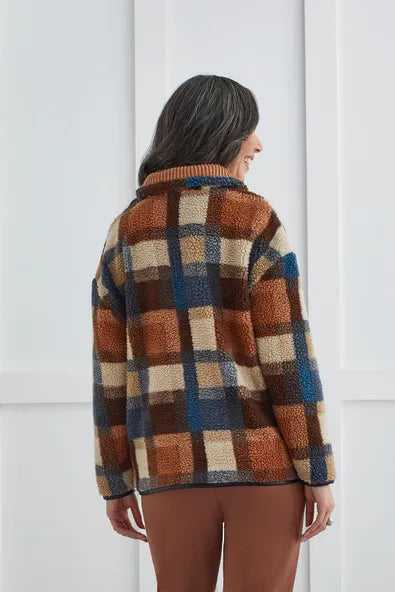 Tribal Quarter-Zip Sherpa Jacket