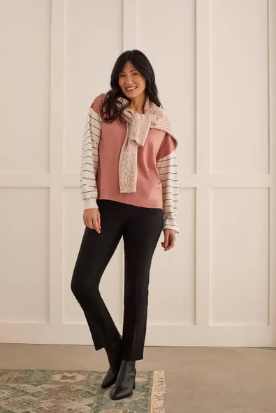 Tribal Combo Long Sleeve V-Neck Sweater
