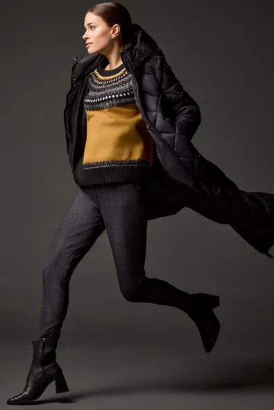 Tribal Intarsia Crew Neck Sweater