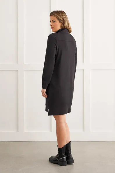 Tribal Sustainable French Terry Mock Neck Dress