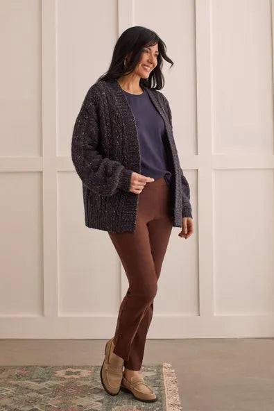 Tribal Popcorn Knit Cocoon Cardigan