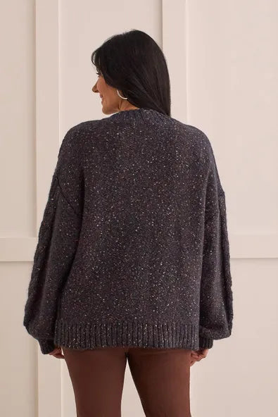 Tribal Popcorn Knit Cocoon Cardigan