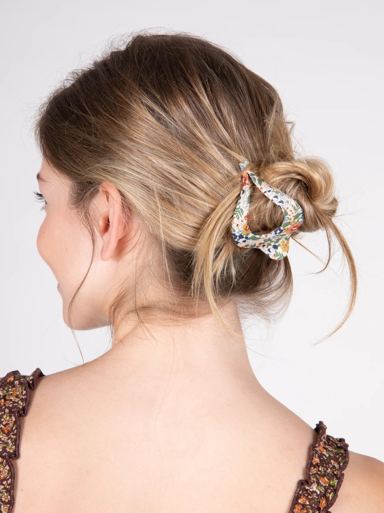 Floral Fabric Boho Hair Clip
