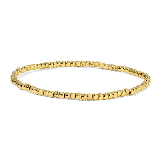 Gold Cube Bead Bracelet