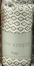 Oasis Sentiment Hand Printed Dishtowel Live Simply