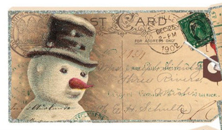 Vintage Frosty Gift Tag Set