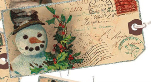 Vintage Frosty Gift Tag Set