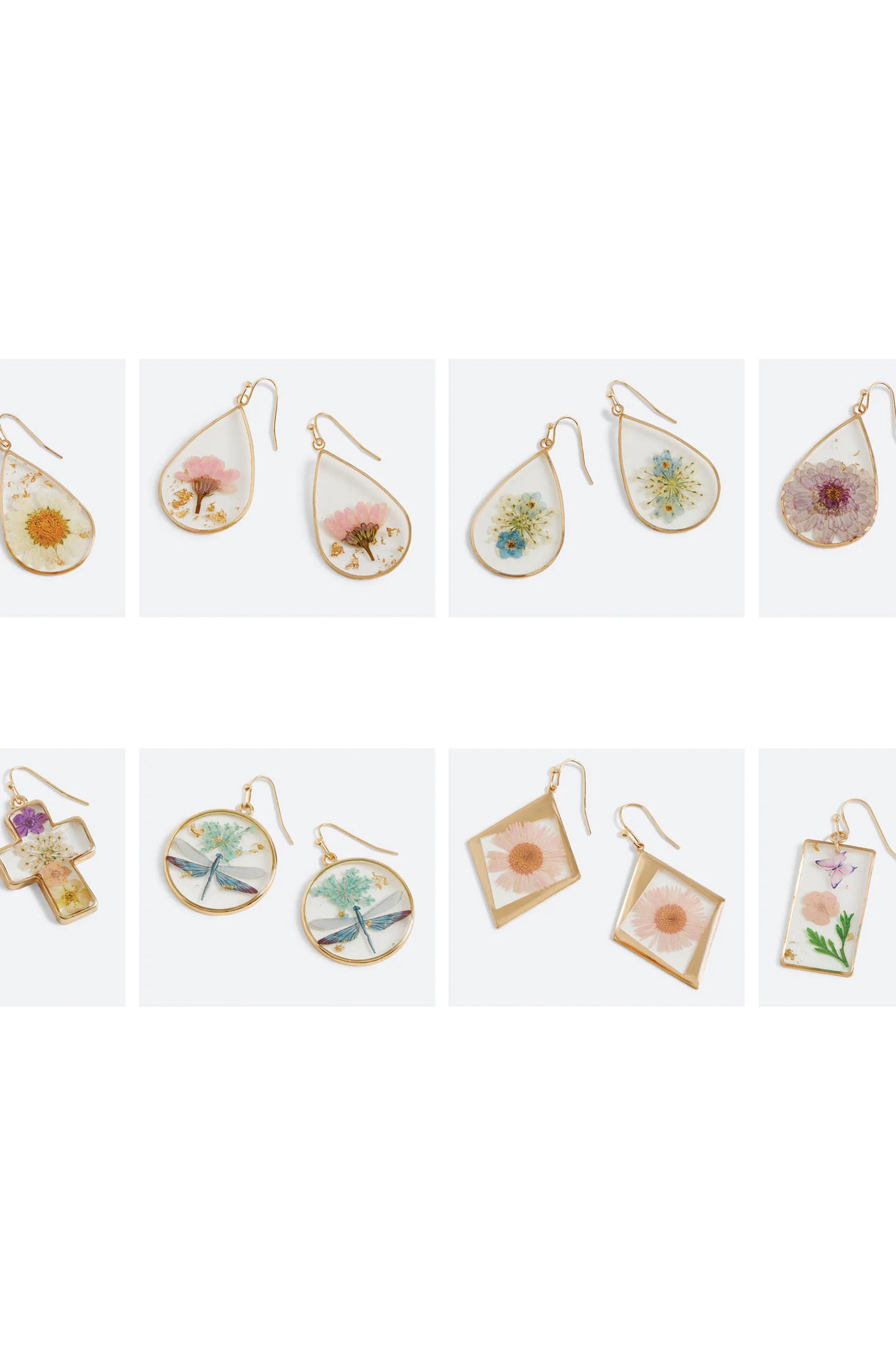 Pressed Flower Earrings