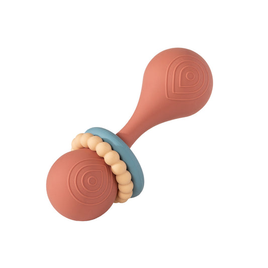 Simply Silicon Red Clay Rattle