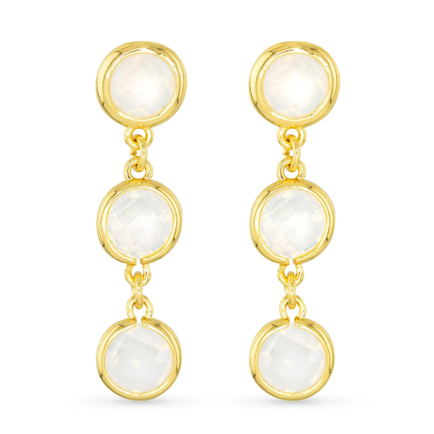 Faceted Cz Earrings