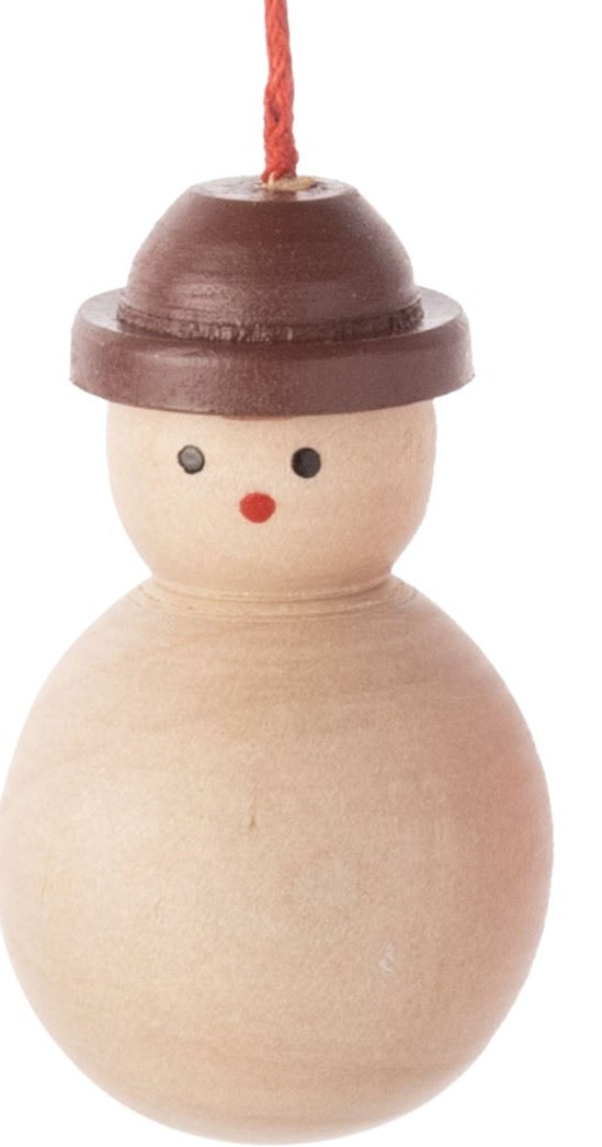 Mini Wood Ornaments With Bells Man