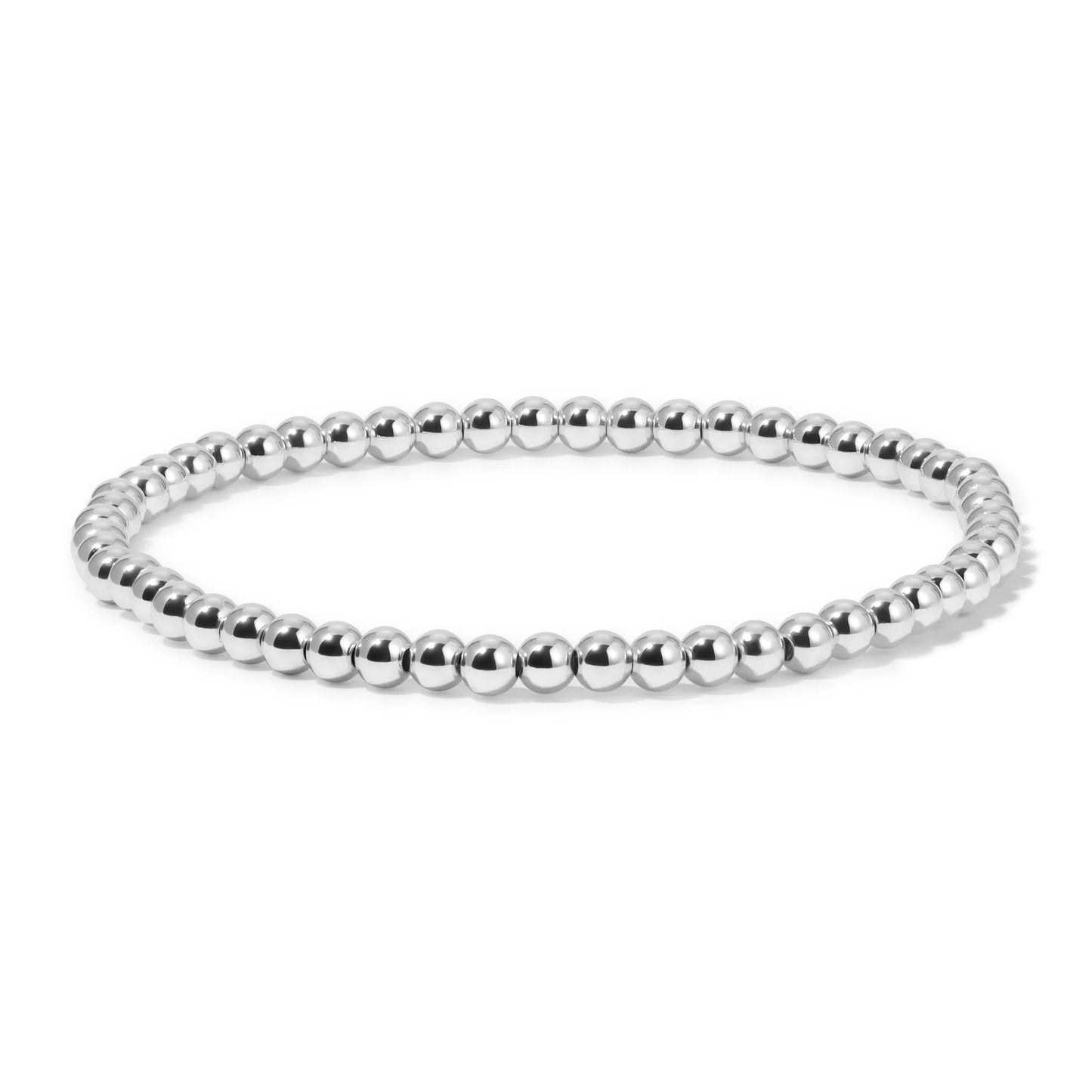 Silver Bead Round Bracelet