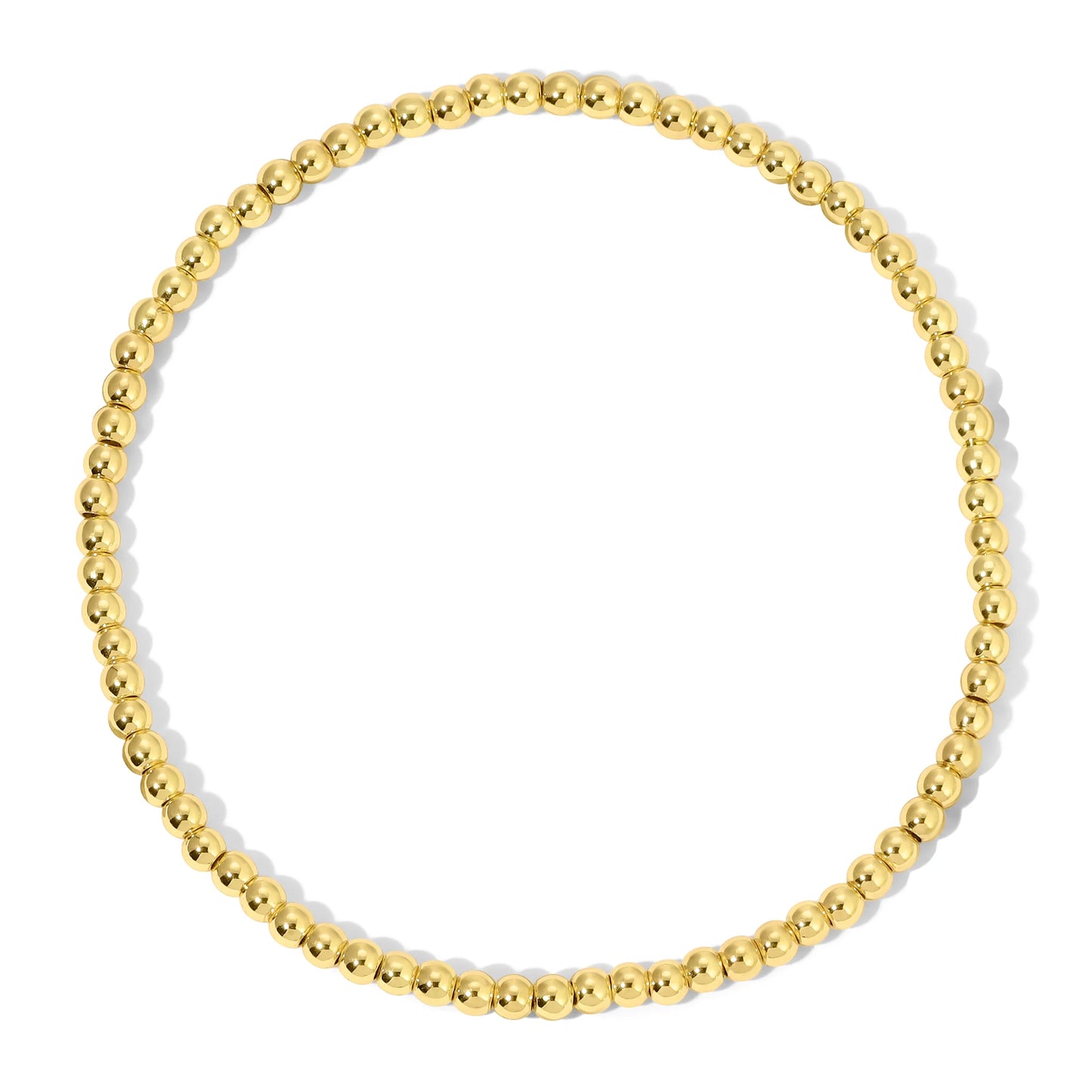 Gold Round Bead Bracelet