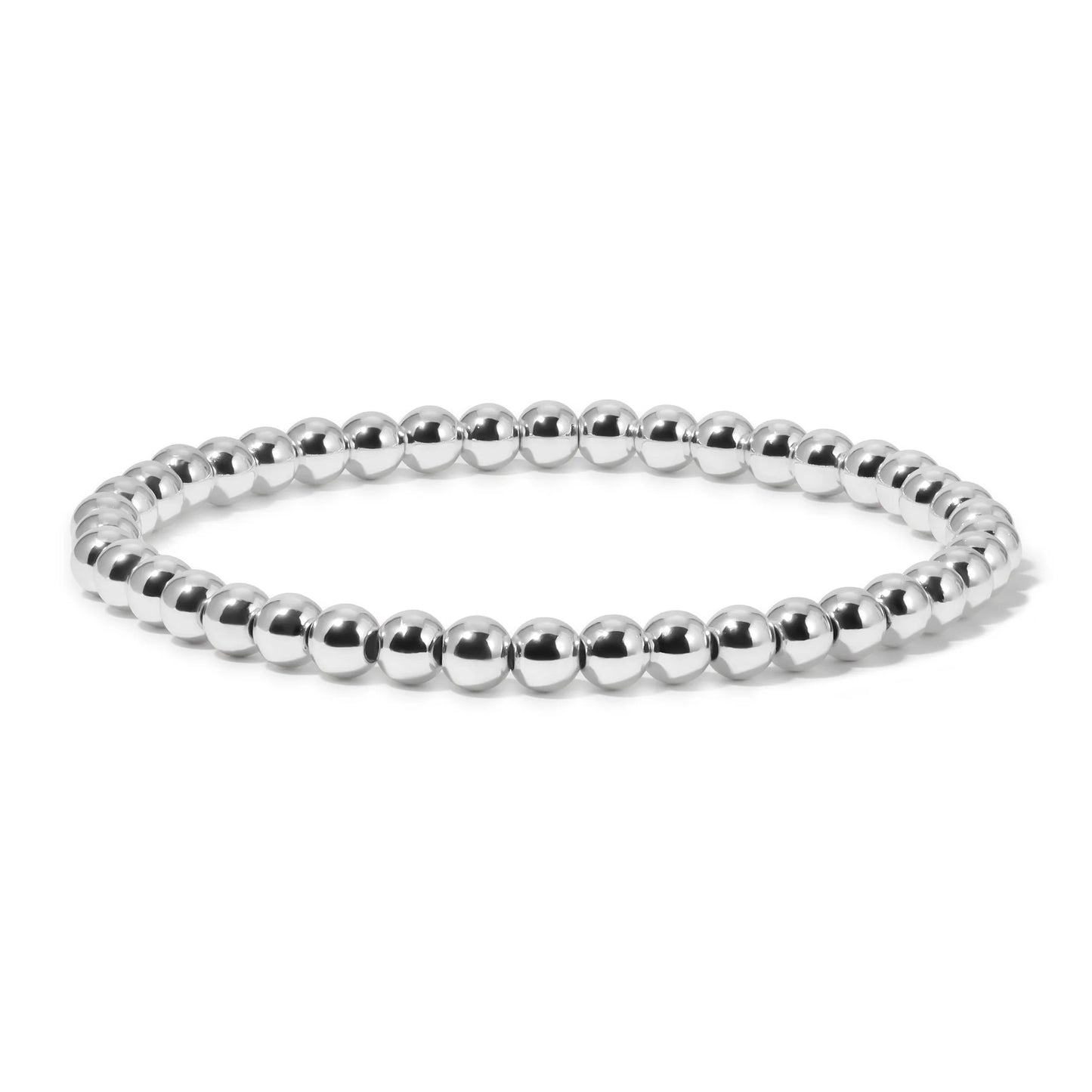 Silver Bead Round Bracelet