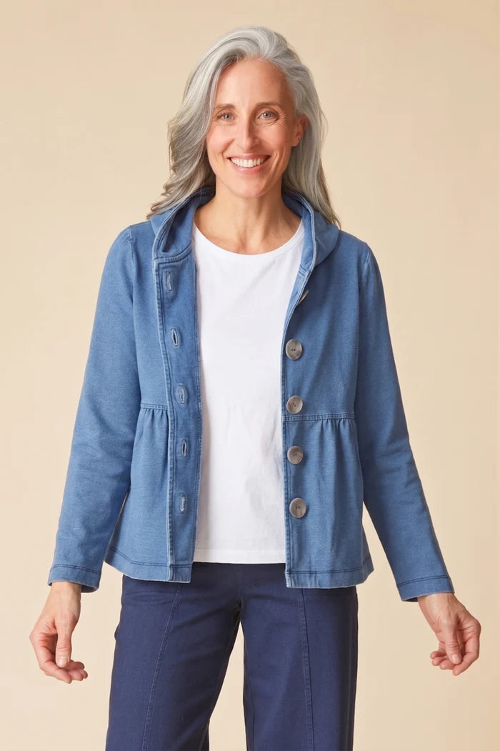 Habitat Stonewash Shirred Hoodie