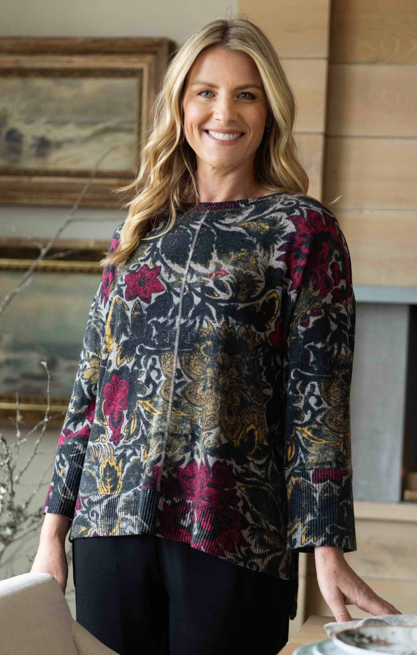 Habitat Cozy-Up Fleece Floral Pullover