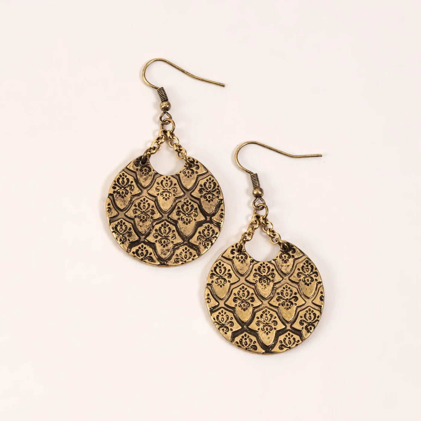 Wild Spirit Disc Drop Earrings