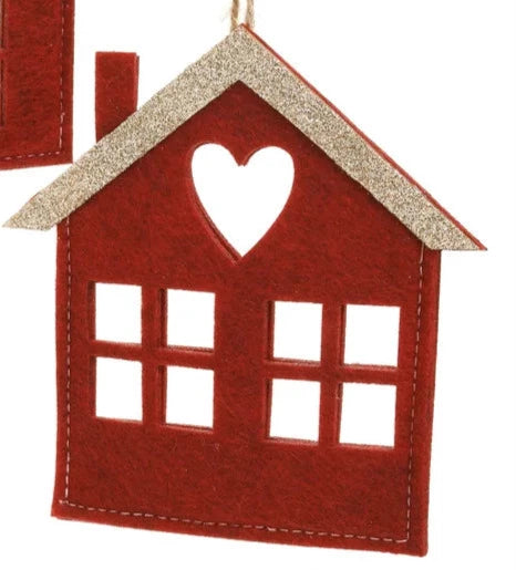 Red House Christmas Ornaments