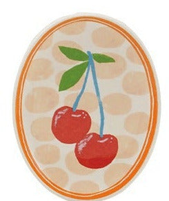 Stoneware Dish With Fruit/Vegetable Design